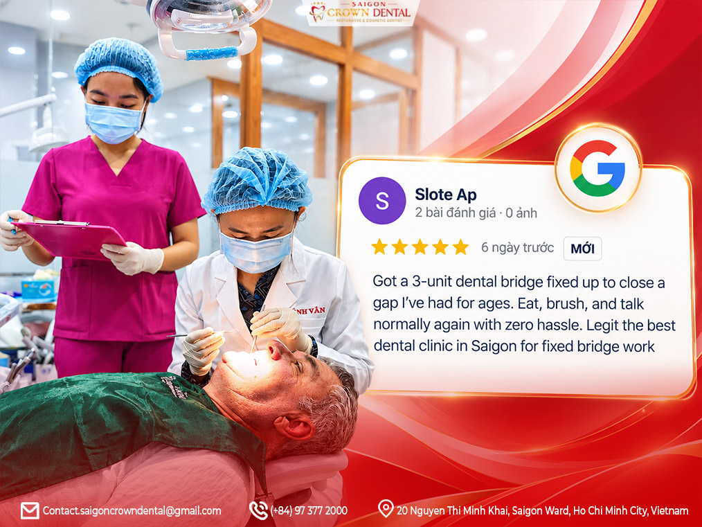 google review patient Saigon Crown dental